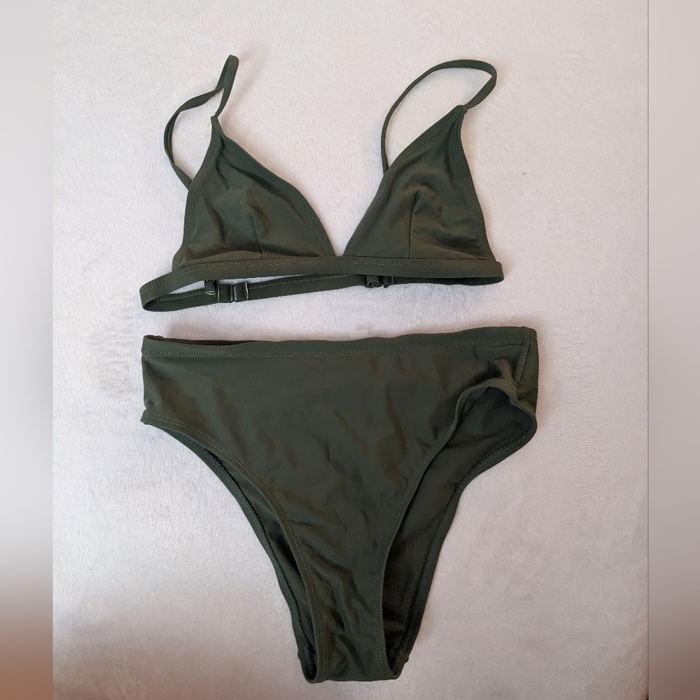 Olive Green Bikini Set